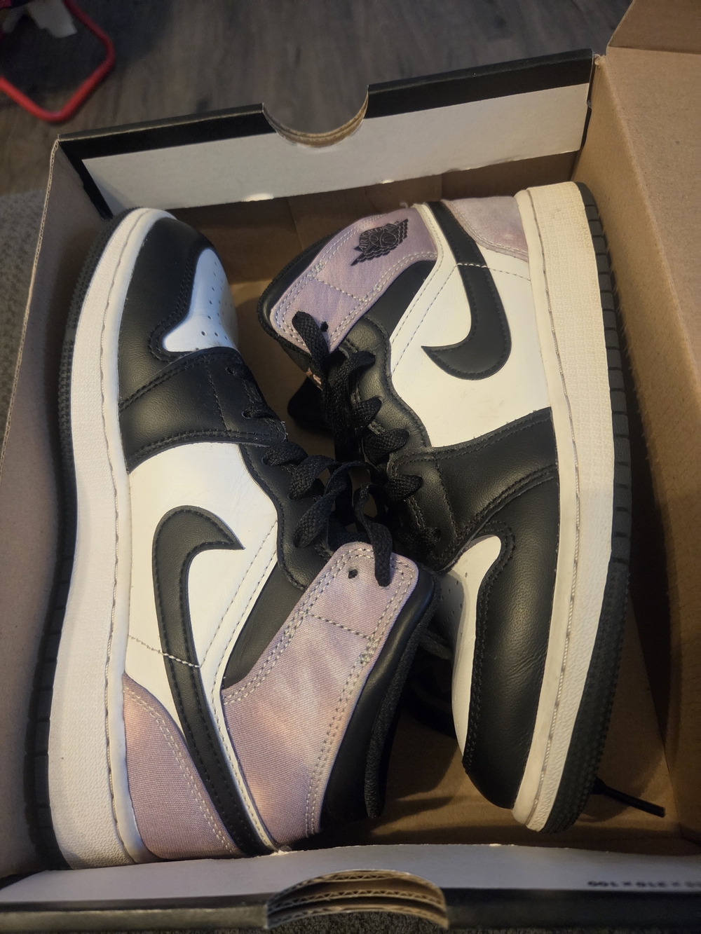 Nike Air Jordan 1 Mid - Black, White & Lavender